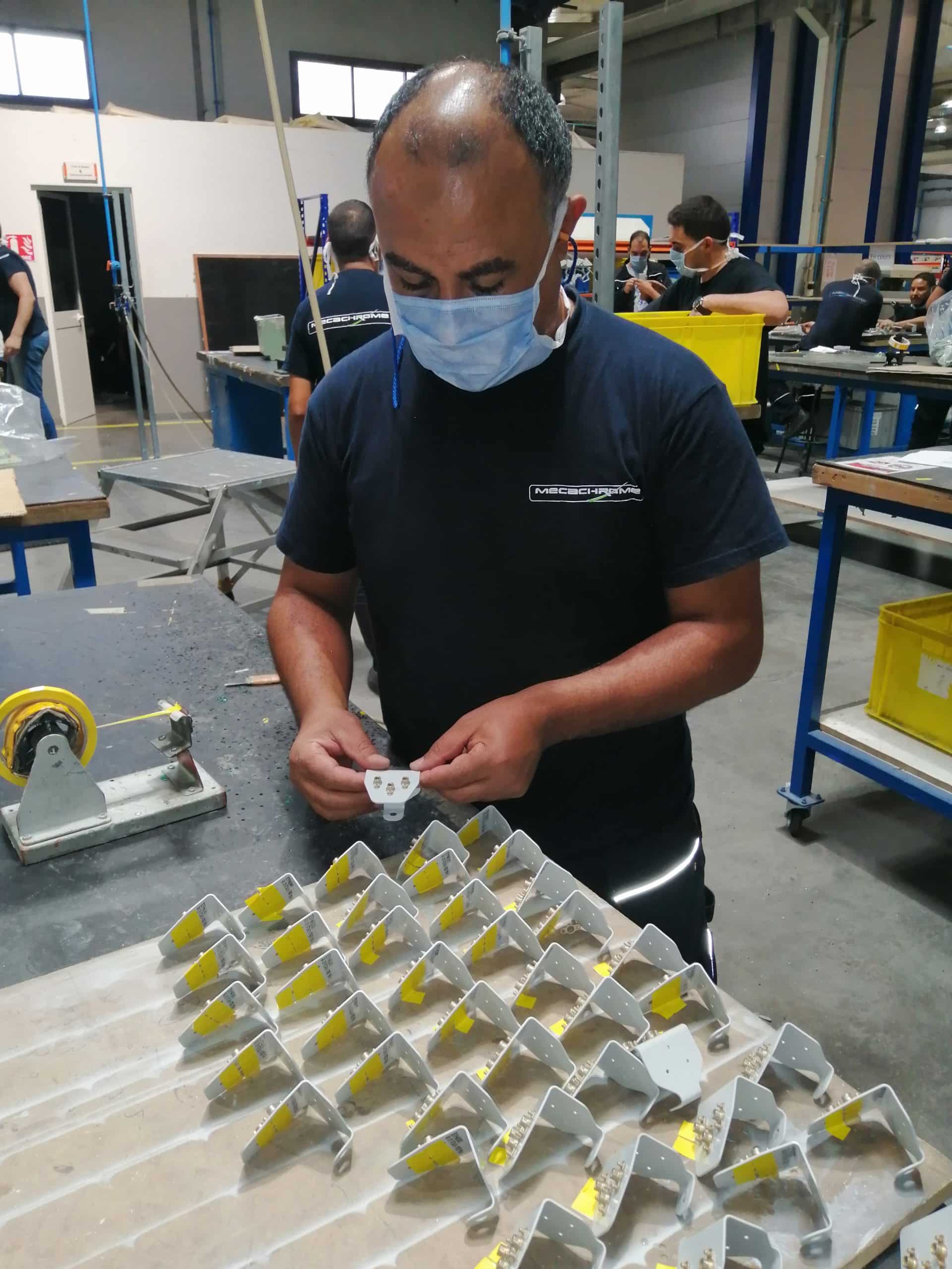 ECACHROME - Tunisie Support équipé Client AIRBUS Assemblage alliage léger