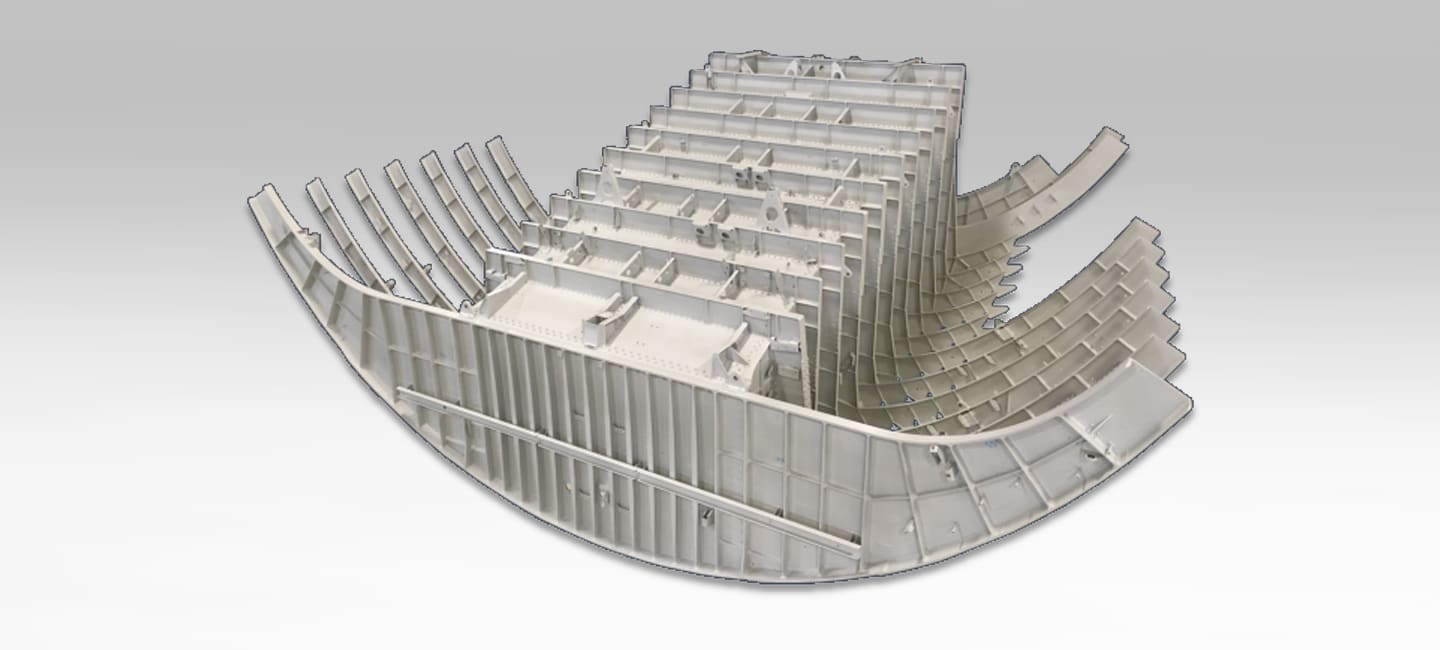 Meca-Produits_Slider - nose landing gear bay - aérostructure